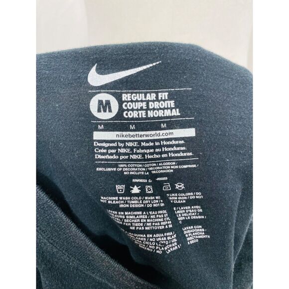 Nike Men’s Shirt Black and Red Short Sleeve Crewneck Size Medium - Picture 6 of 6